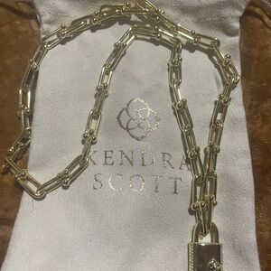 Kendra Scott Jess Gold Chain Padlock Necklace